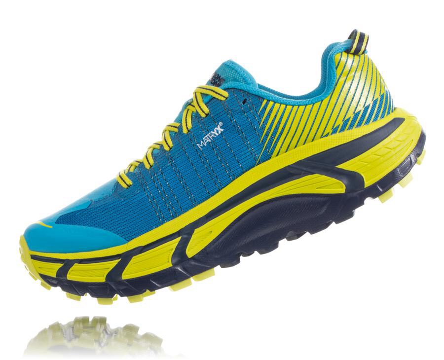 Hoka One One Spor Ayakkabı Erkek Mavi/Yeşil - Evo Mafate 2 - AC5601748